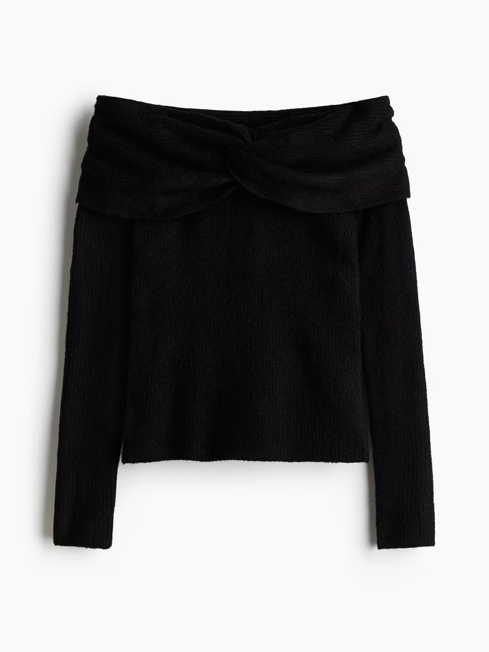 Off-Shoulder Abercrombie and fitch Knit Sweater - Black